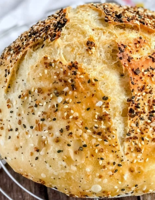 Large Everything Bagel seasoning Sourdough Boule